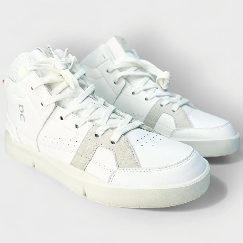 On Roger Clubhouse Mid Women’s Shoes White Sand Size 10 New with Box - Picture 2 of 15